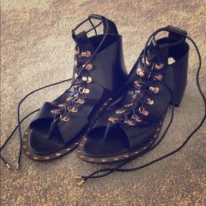 IVY KIRZHNER black stud sandal